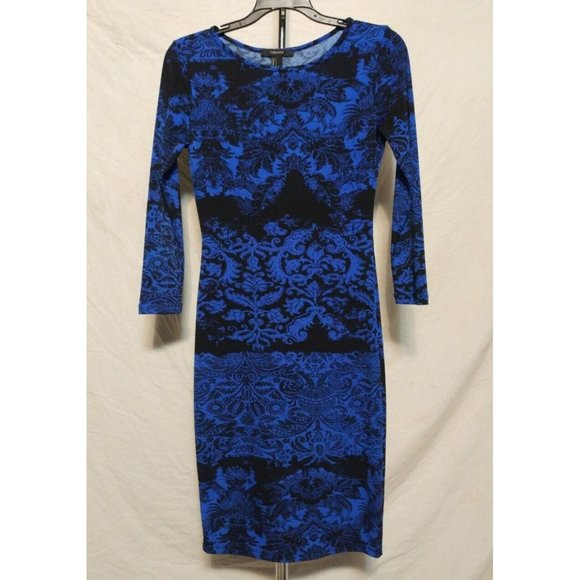 forever 21 blue and black sheath dress size small - Picture 1 of 3